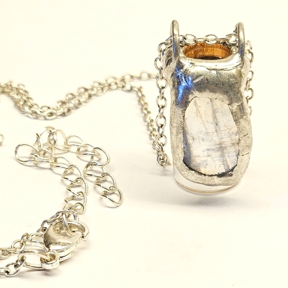 Handmade Moonstone Vial Necklace - Picture 2 of 12